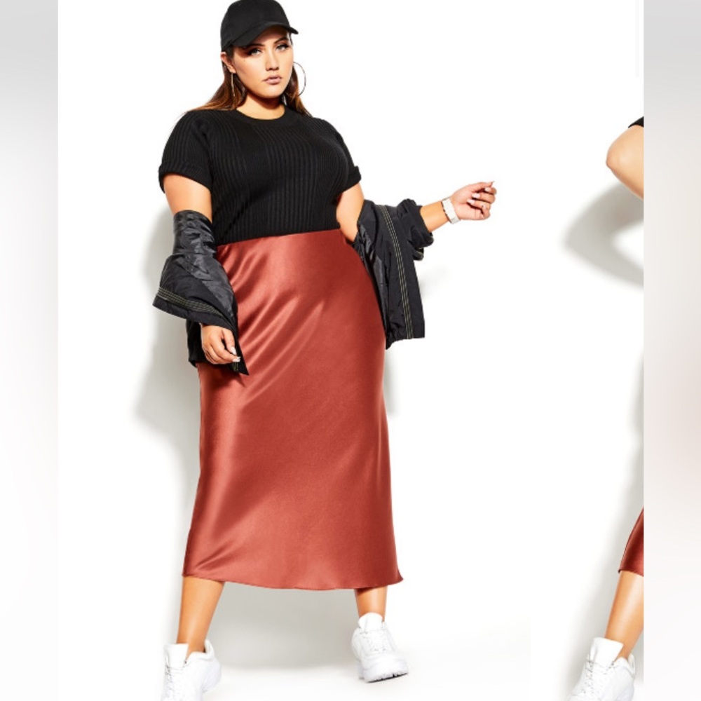 Toffee Satin Maxi Skirt